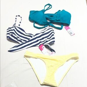 Striped and Gingham Bikini Set